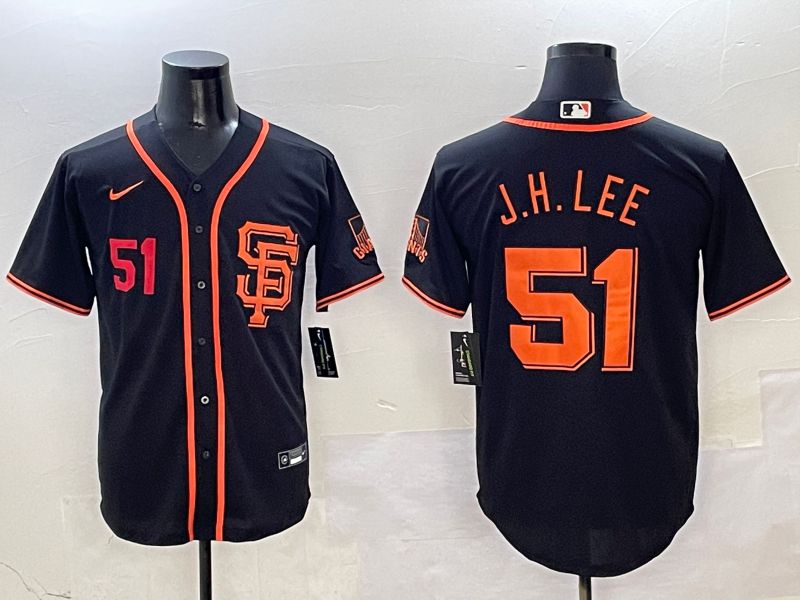 Men San Francisco Giants #51 J.H.Lee Black Game Nike 2025 MLB Jersey style 2->san francisco giants->MLB Jersey